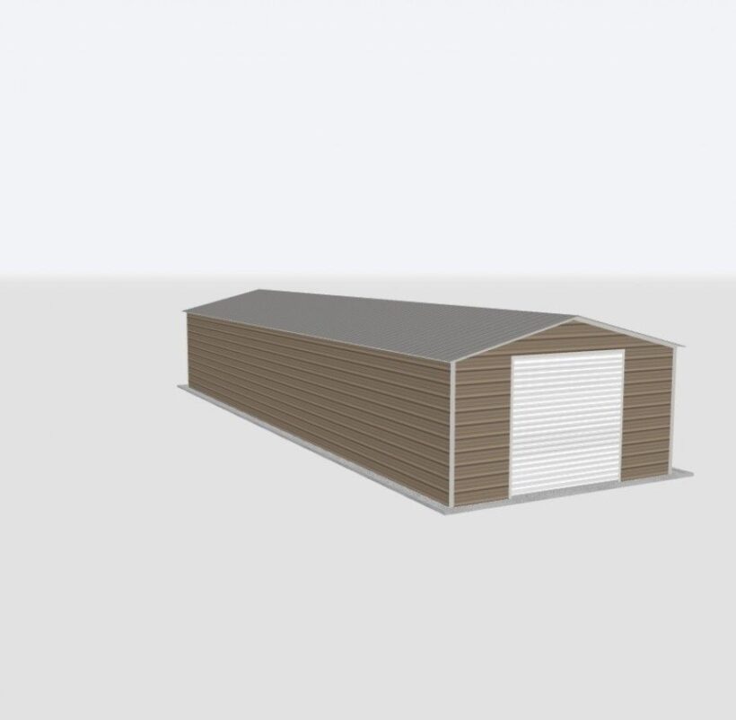 Keen'S Buildings, 16X45X8 Metal Garage, Kbg-1G164508-1D1W