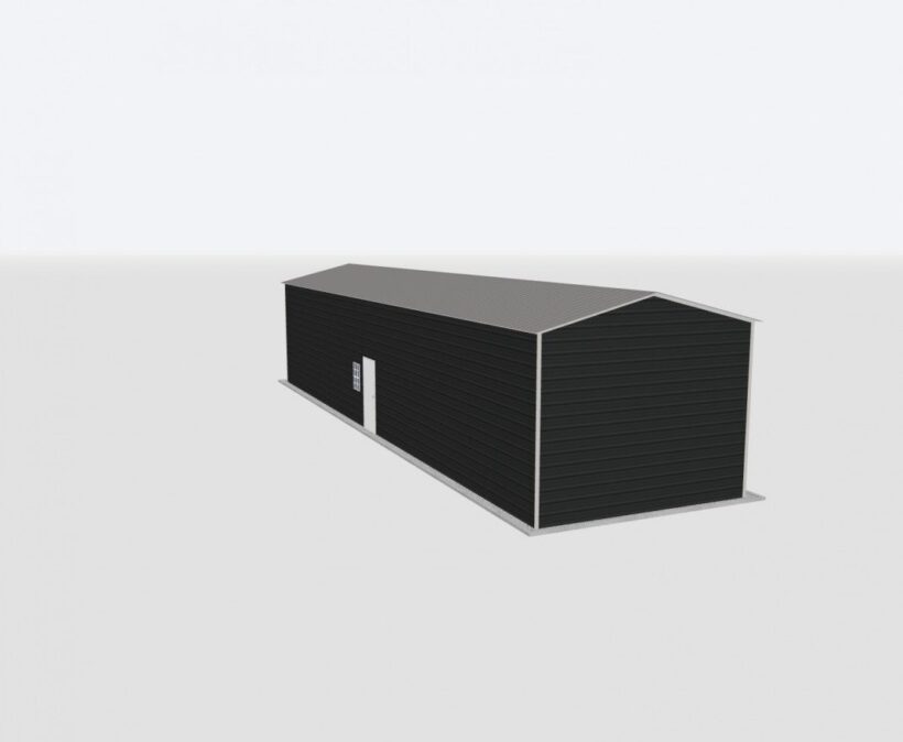 Keen'S Buildings, 16X60X12 Metal Garage, Kbg-1G166012-1D1W