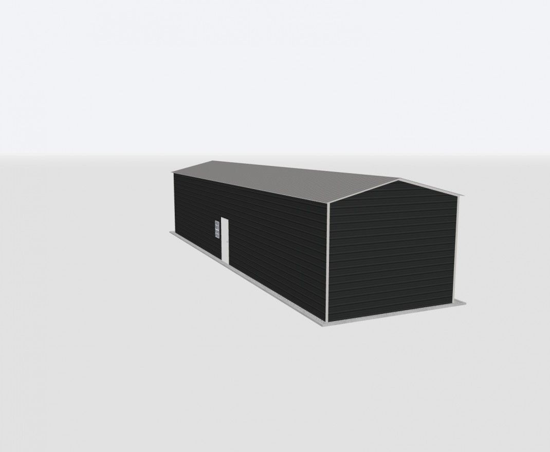 16X60X12 Metal Garage 16X60X12 Metal Garage Keen'S Buildings, 16X60X12 Metal Garage, Kbg-1G166012-1D1W