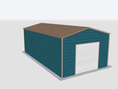 Keen's Buildings, 16x25x10 Metal Garage, KBG-1G162510-1D1W