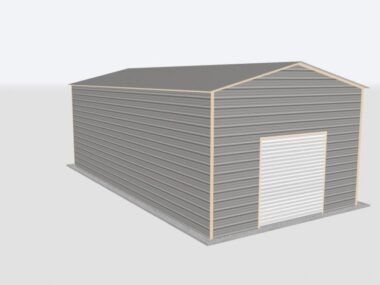Keen's Buildings, 18x25x12 Metal Garage, KBG-1G182512-1D1W
