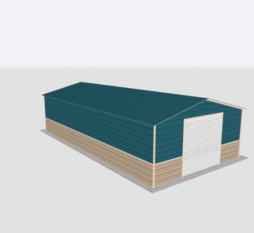 Keen'S Buildings, 18X40X8 Metal Garage, Kbg-1G184008-1D1W