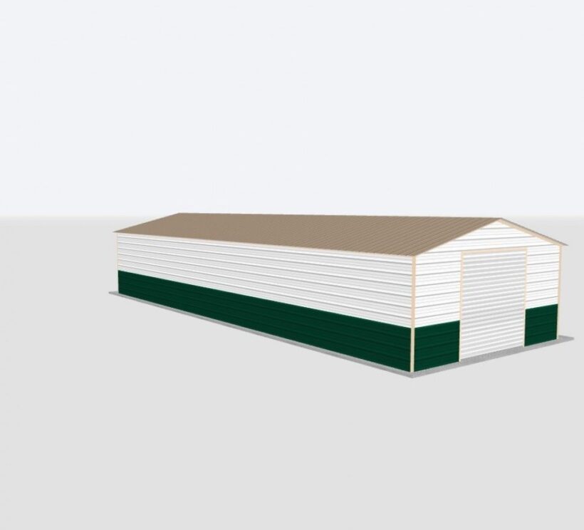 Keen'S Buildings, 18X45X8 Metal Garage, Kbg-1G184508-1D1W