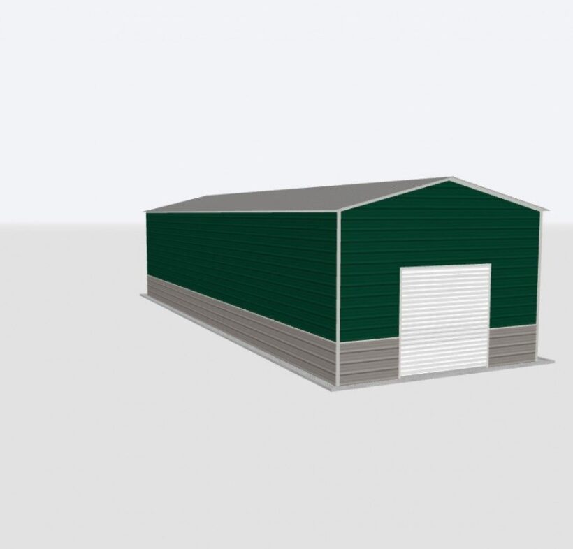 Keen'S Buildings, 18X45X12 Metal Garage, Kbg-1G184512-1D1W