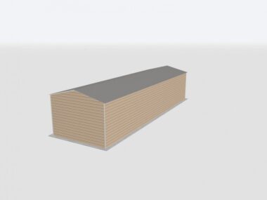 Keen's Buildings, 18x60x12 Metal Garage, KBG-1G186012-1D1W