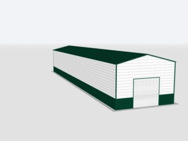 Keen's Buildings, 18x100x10 Metal Garage, KBG-1G1810010-1D1W