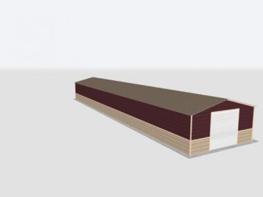 Keen's Buildings, 18x100x8 Metal Garage, KBG-1G1810008-1D1W