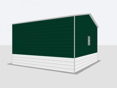 Keen's Buildings, 20x20x12 Metal Garage, KBG-1G202012-1D1W