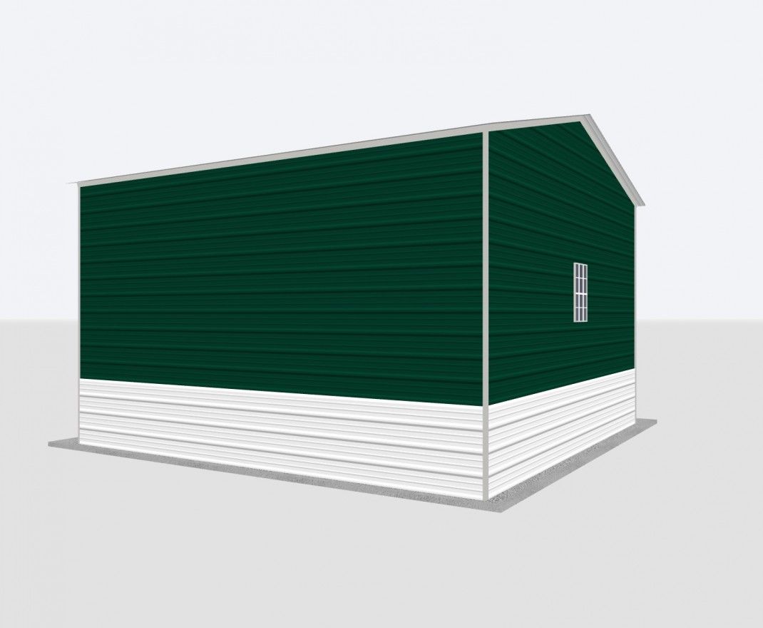 20X20X12 Metal Garage 20X20X12 Metal Garage Keen'S Buildings, 20X20X12 Metal Garage, Kbg-1G202012-1D1W