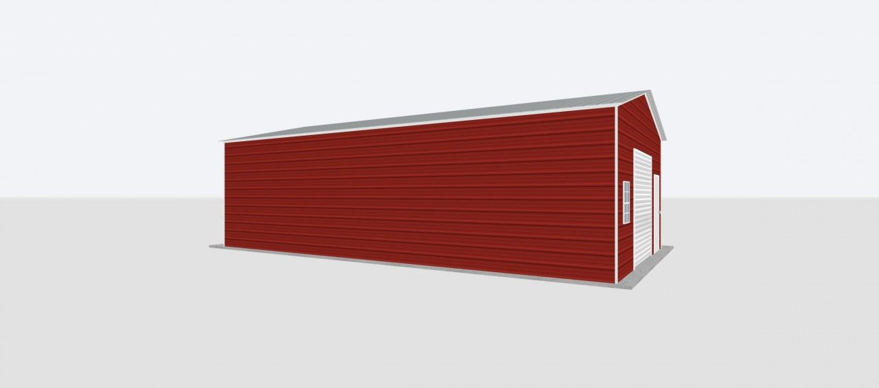 20X40X8 Metal Garage 20X40X8 Metal Garage Keen'S Buildings, 20X40X8 Metal Garage, Kbg-1G204008-1D1W