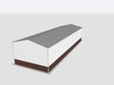 Keen's Buildings, 20x60x12 Metal Garage, KBG-1G206012-1D1W