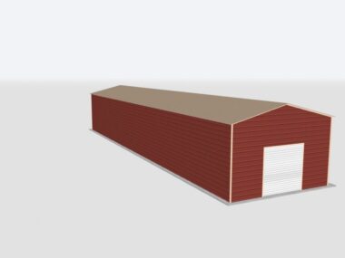 Keen's Buildings, 20x90x12 Metal Garage, KBG-1G209012-1D1W