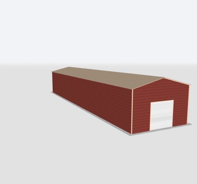Keen'S Buildings, 20X100X12 Metal Garage, Kbg-1G2010012-1D1W