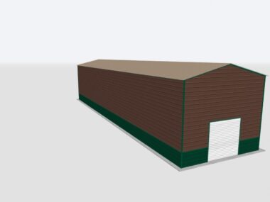 Keen's Buildings, 20x90x16 Metal Garage, KBG-1G209016-1D1W