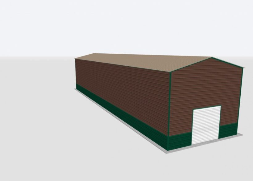 Keen'S Buildings, 20X100X16 Metal Garage, Kbg-1G2010016-1D1W