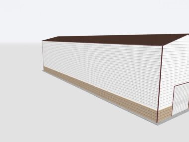 Keen's Buildings, 22x100x20 Metal Garage, KBG-1G2210020-1D1W