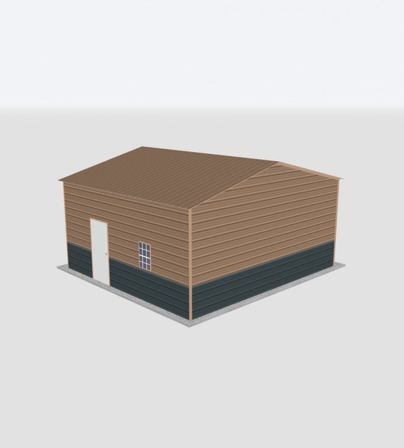 22X20X14 Metal Garage 22X20X14 Metal Garage Keen'S Buildings, 22X20X14 Metal Garage, Kbg-1G222014-1D1W