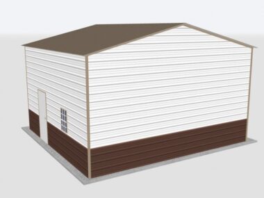 Keen's Buildings, 22x20x12 Metal Garage, KBG-1G222012-1D1W