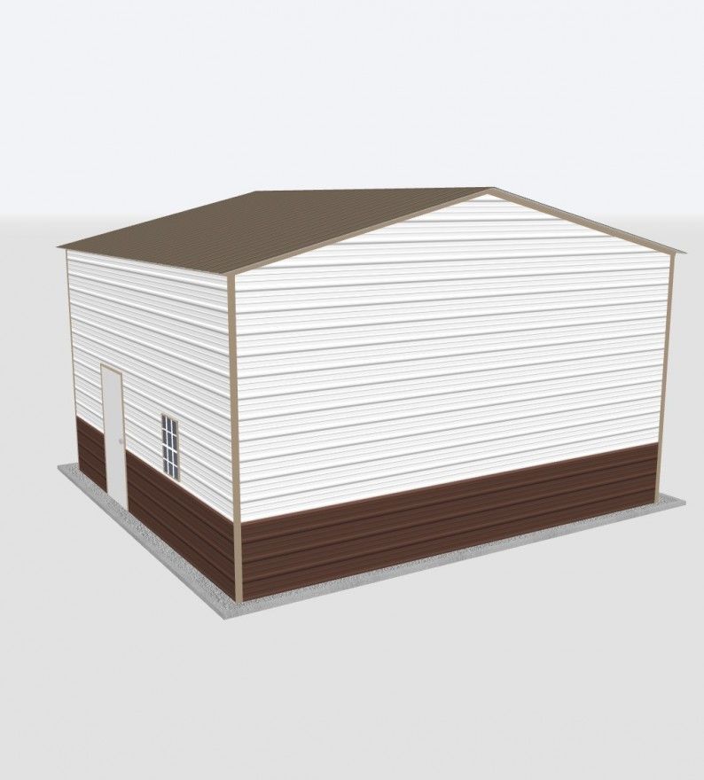 22X20X12 Metal Garage 22X20X12 Metal Garage Keen'S Buildings, 22X20X12 Metal Garage, Kbg-1G222012-1D1W