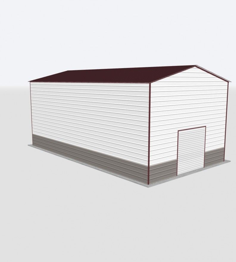 22X20X18 Metal Garage 22X20X18 Metal Garage Keen'S Buildings, 22X20X18 Metal Garage, Kbg-1G222018-1D1W