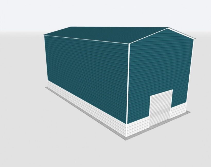 Keen'S Buildings, 22X45X20 Metal Garage, Kbg-1G224520-1D1W