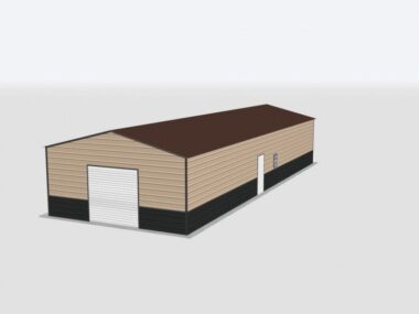 Keen's Buildings, 22x60x8 Metal Garage, KBG-1G226008-1D1W