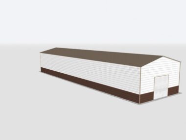 Keen's Buildings, 22x100x12 Metal Garage, KBG-1G2210012-1D1W