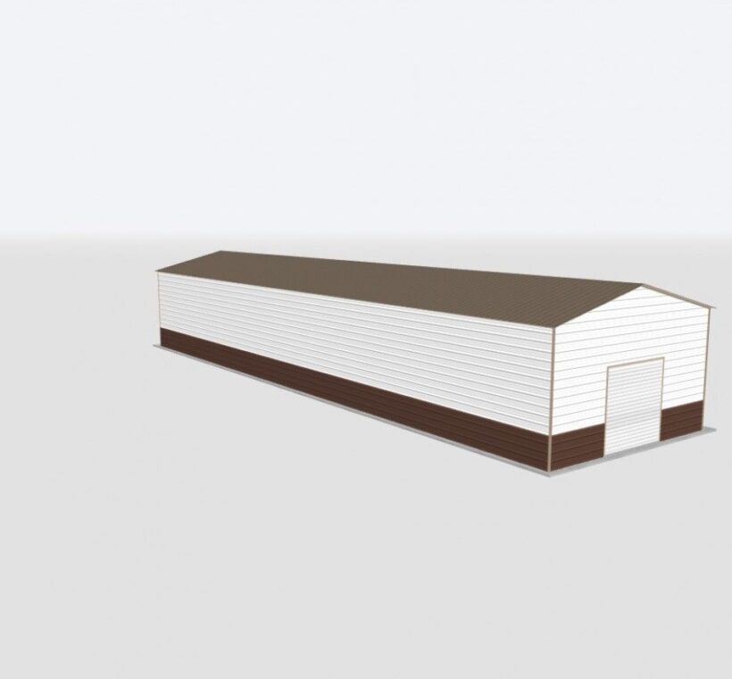 Keen'S Buildings, 22X100X12 Metal Garage, Kbg-1G2210012-1D1W