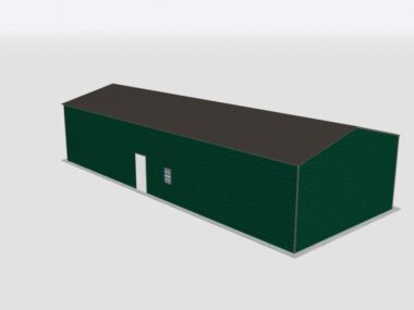 Keen's Buildings, 24x60x12 Metal Garage, KBG-1G246012-1D1W