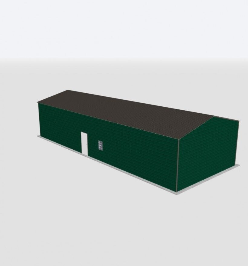 Keen'S Buildings, 24X60X12 Metal Garage, Kbg-1G246012-1D1W