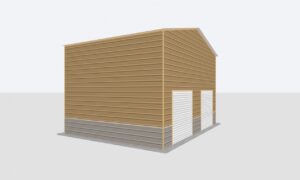 26x35x16 2-Car Metal Garage