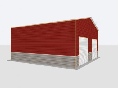 Keen's Buildings, 26x20x12 Metal Garage/Workshop Installed, KBG-1G262012-1D1W