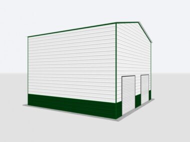 Keen's Buildings, 26x35x18 Metal Garage/Workshop Installed, KBG-1G263518-1D1W
