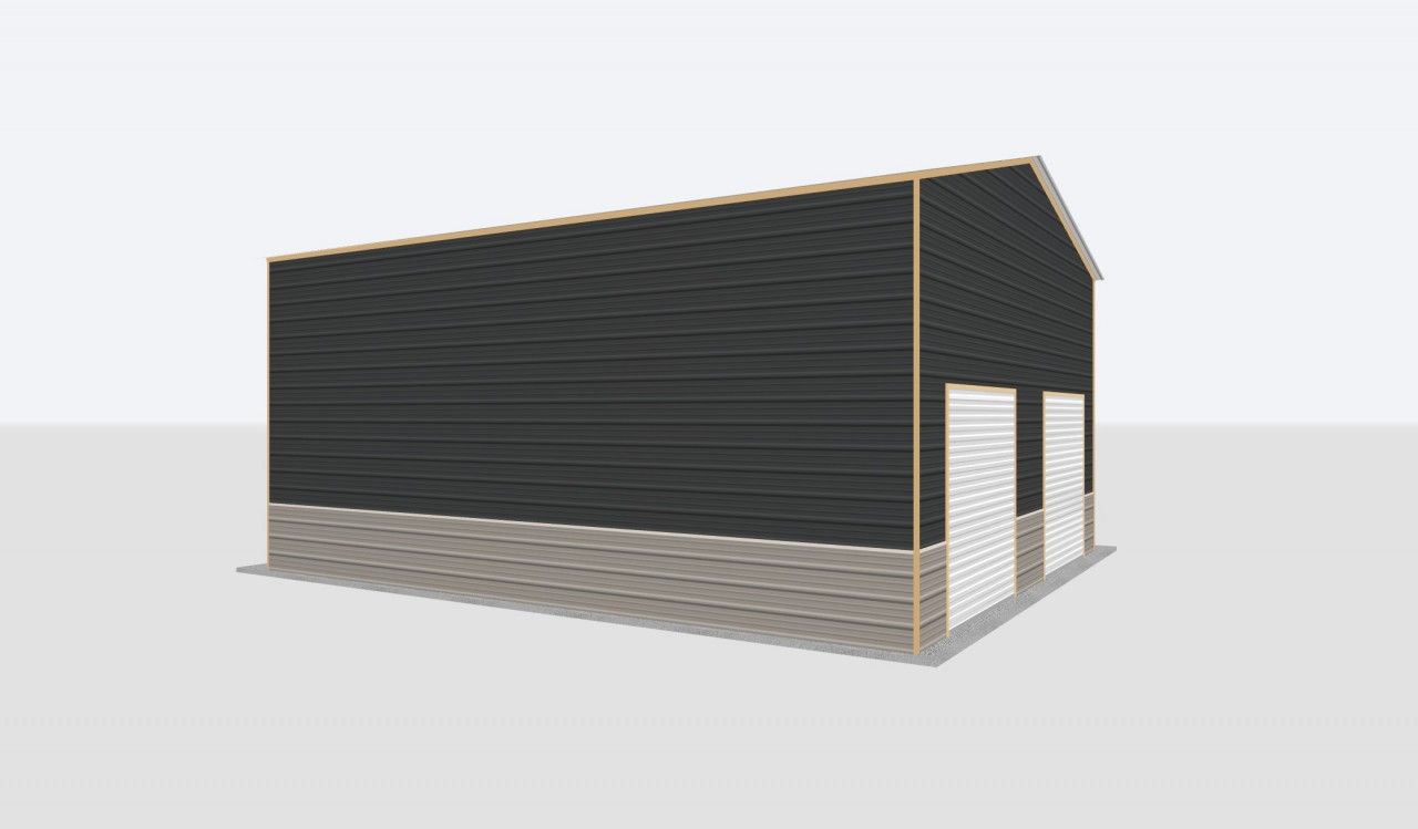26X20X14 Metal Garage/Workshop Installed 26X20X14 Metal Garage Keen'S Buildings, 26X20X14 Metal Garage/Workshop Installed, Kbg-1G262014-1D1W
