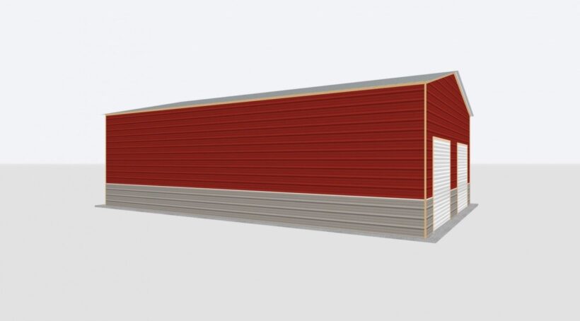 Keen'S Buildings, 26X40X12 2-Car Metal Garage, Kbg-2G264012-1D1W