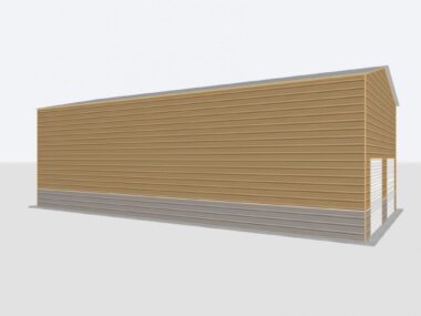 Keen's Buildings, 26x90x16 2-Car Metal Garage, KBG-2G269016-1D1W