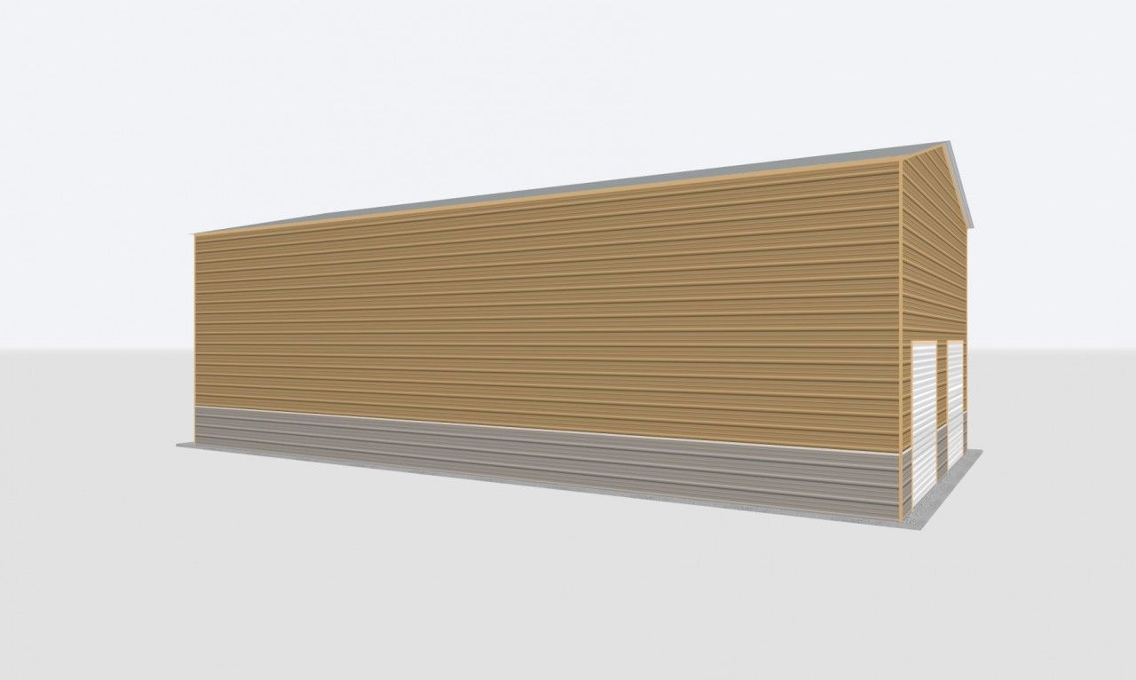 26X90X16 2-Car Metal Garage 26X90X16 2-Car Metal Garage Keen'S Buildings, 26X90X16 2-Car Metal Garage, Kbg-2G269016-1D1W