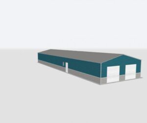 28x100x16 2-Car Metal Garage