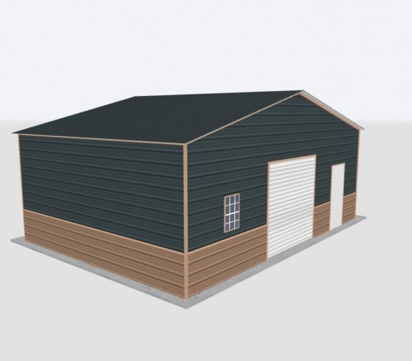 Keen'S Buildings, 28X20X10 Metal Garage, Kbg-1G282010-1D1W