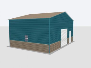 Keen's Buildings, 28x20x12 Metal Garage, KBG-1G282012-1D1W