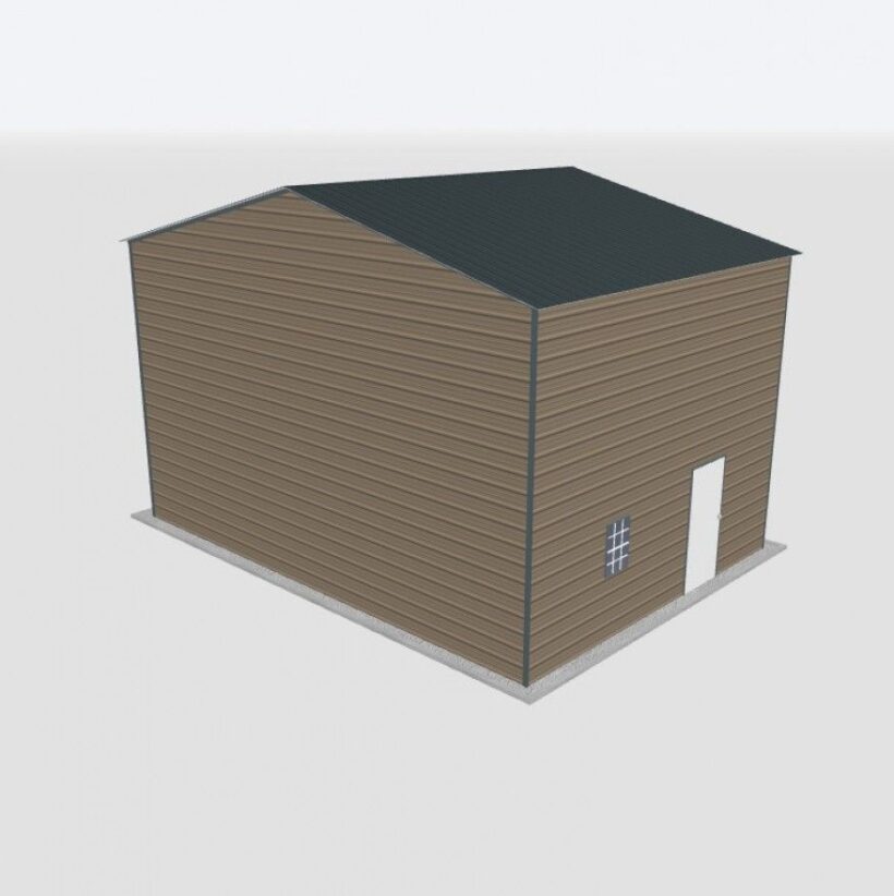 Keen'S Buildings, 28X20X16 Metal Garage, Kbg-1G282016-1D1W