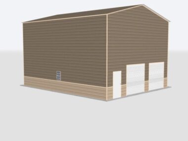 Keen's Buildings, 28x35x20 2-Car Metal Garage, KBG-2G283520-1D1W