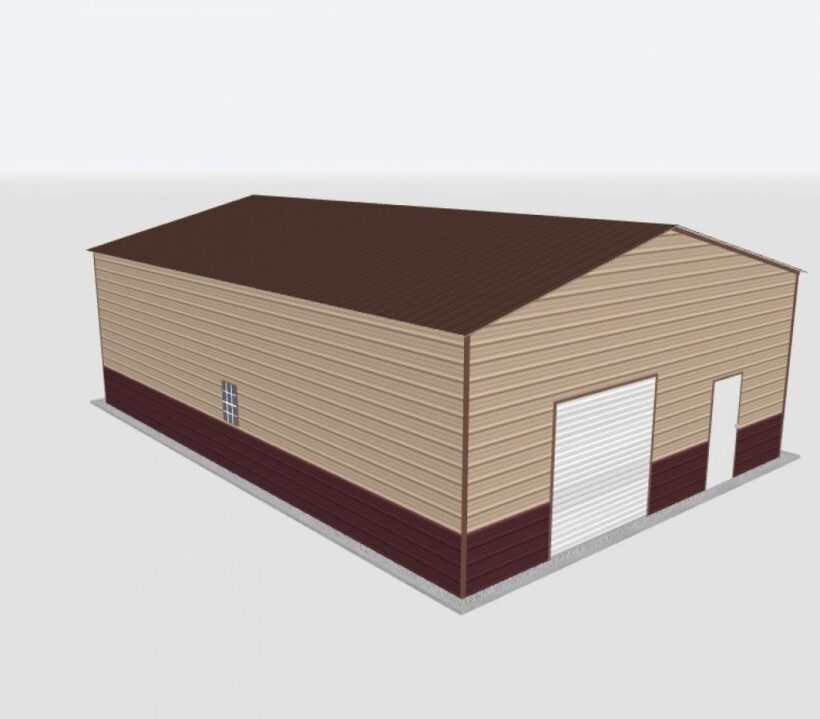 Keen'S Buildings, 28X45X14 Metal Garage, Kbg-1G284514-1D1W