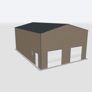 28x40x16 2-Car Metal Garage