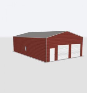 28x45x18 2-Car Metal Garage