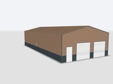 Keen's Buildings, 28x60x18 2-Car Metal Garage, KBG-2G286018-1D1W