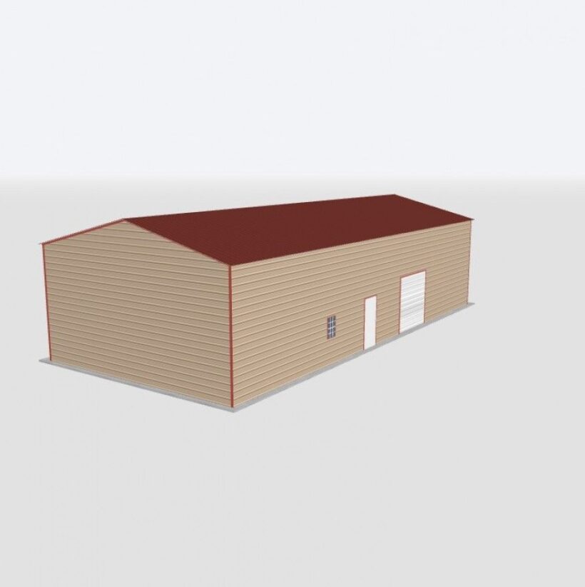 Keen'S Buildings, 28X60X14 Metal Garage, Kbg-1G286014-1D1W