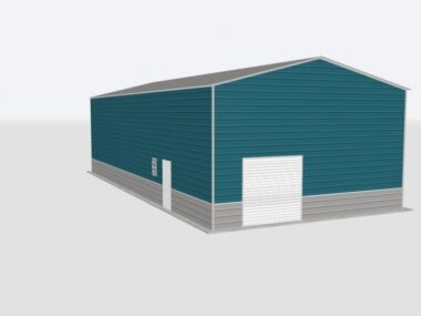 Keen's Buildings, 28x100x14 Metal Garage, KBG-1G2810014-1D1W