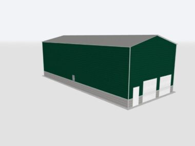 Keen's Buildings, 28x65x20 2-Car Metal Garage, KBG-2G286520-1D1W