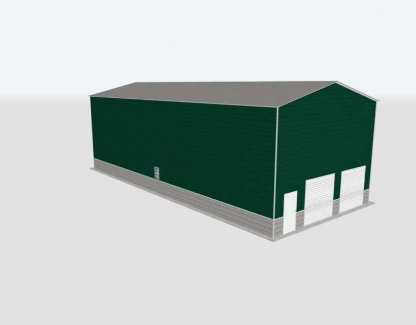 Keen'S Buildings, 28X65X20 2-Car Metal Garage, Kbg-2G286520-1D1W